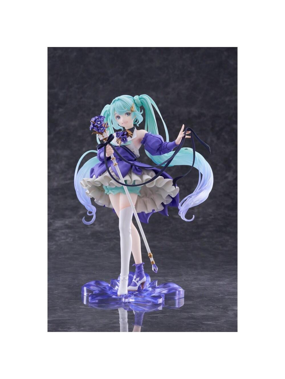 Taito Hatsune Miku Birthday 2021 Pretty Rabbit 1/7 Scale Figure New Purple Teal - Picture 12 of 12